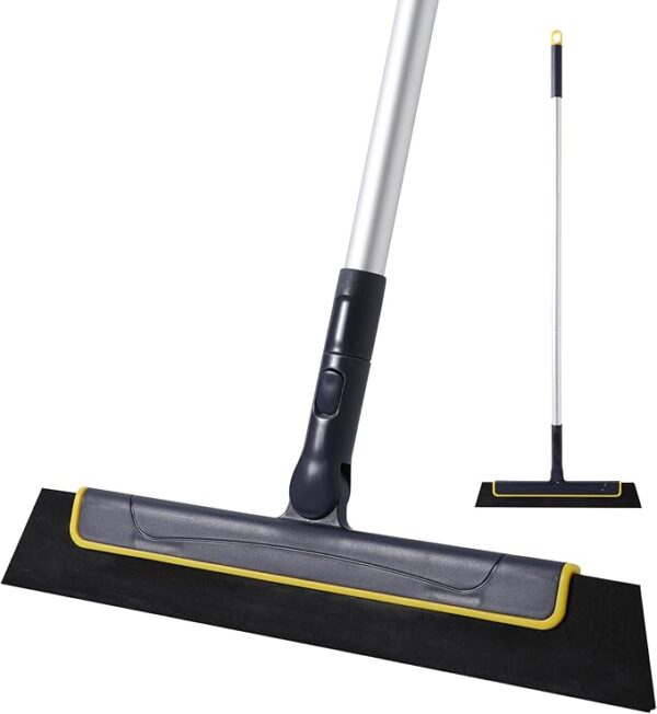 Floor Squeegee Broom EVA Foam Blade Aluminum Pole